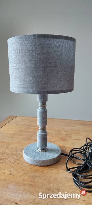 Lampa stołowa klasyczna z kamienia nowy abażur Joniec sprzedam