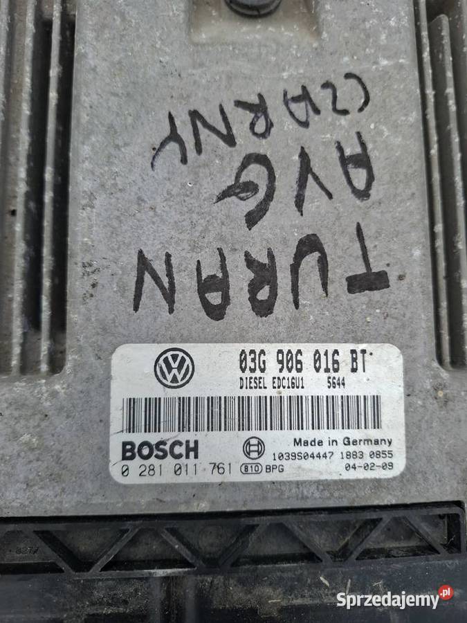 Komputer Sterownik Silnika Volkswagen Touran osobowe Wisznice