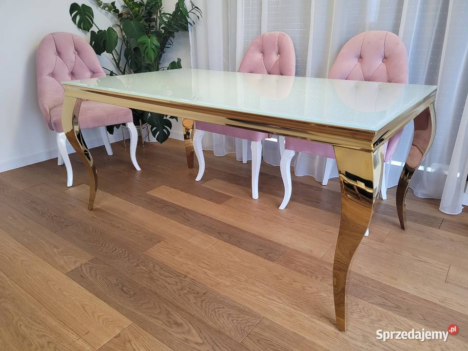 STÓŁ ZŁOTY LUXURY stół glamour AKANT małopolskie Gierałtowiczki