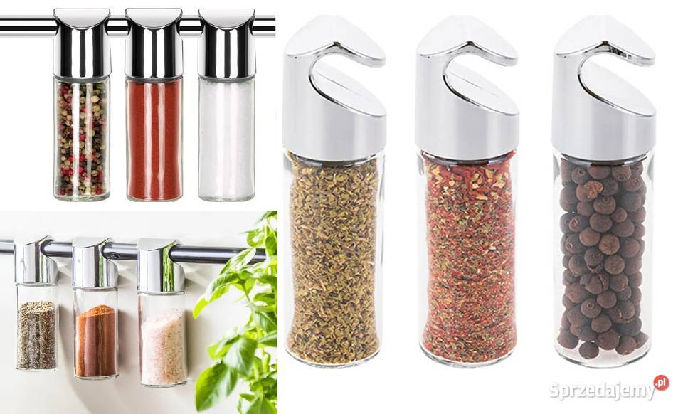 Przyprawnik słoik na przyprawy chromowany Monti Kielce