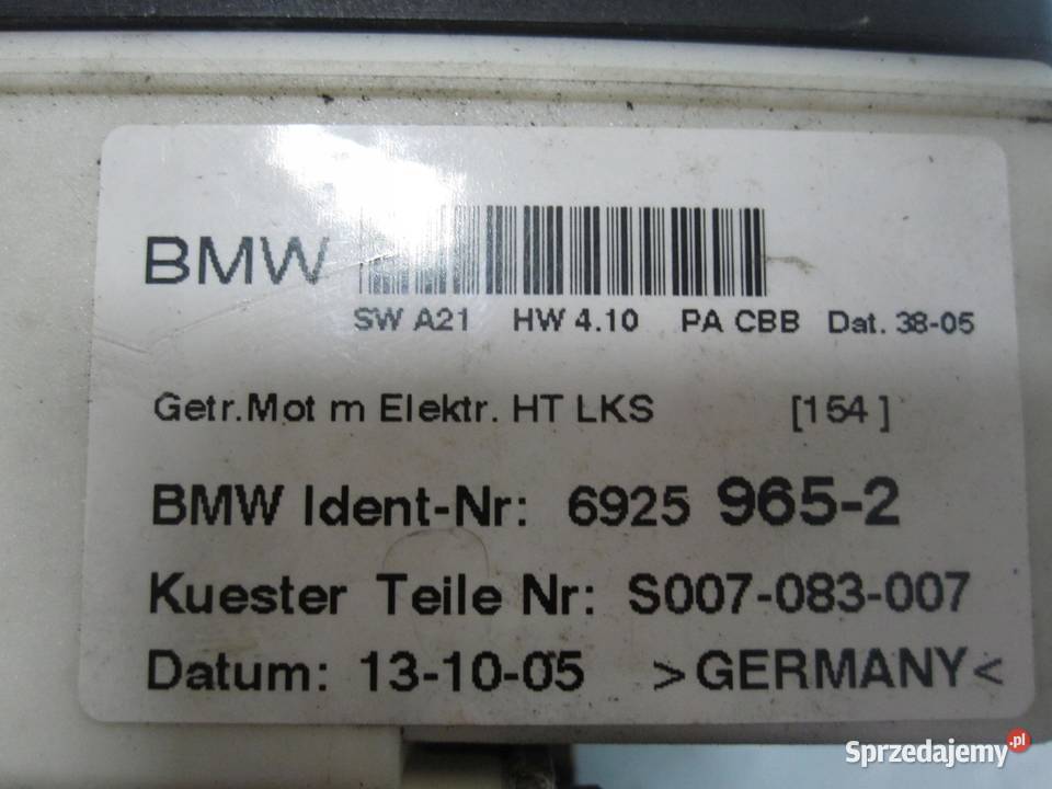 BMW X3 E83 06r mechanizm szyby lewy tył 6925965 Mechanizmy opuszczania szyb