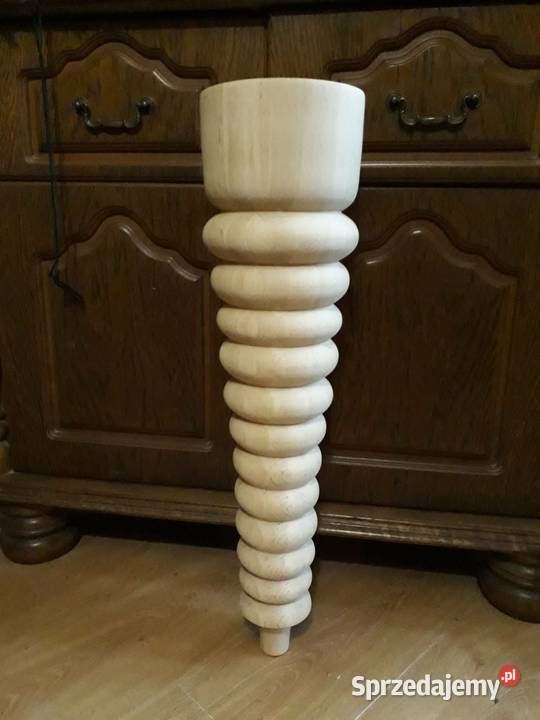 Noga toczona z drewna nogi toczone duża średnica mazowieckie Mława