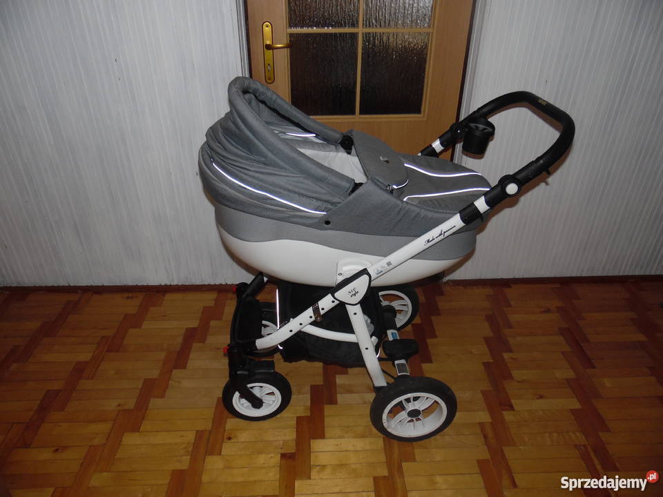 Wózek 3w1 BABY MARC Biało szary Kombornia