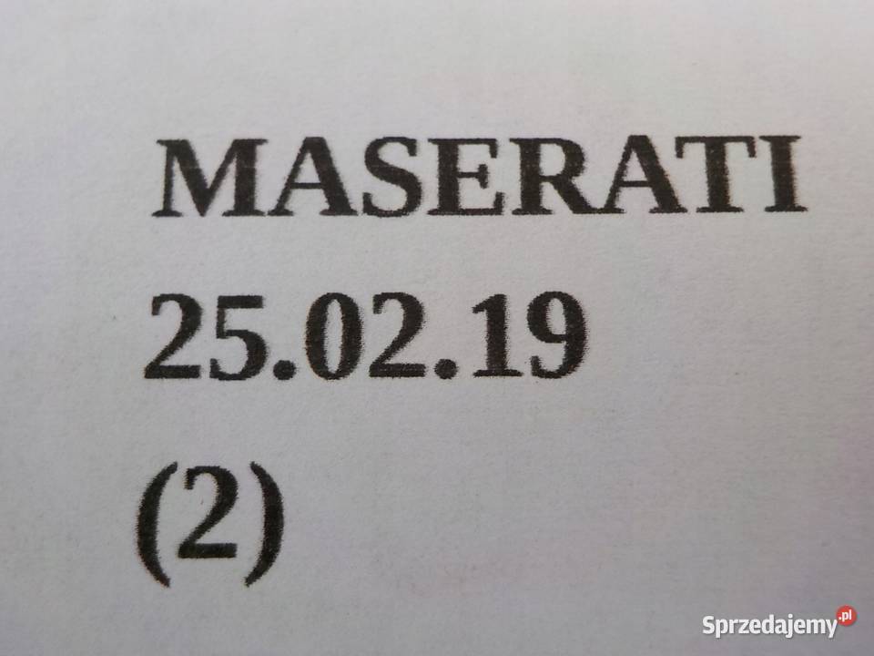 PODSZYBIE ANGLIK MASERATI GHIBLI III M157 UK Nowy Tomyśl sprzedam