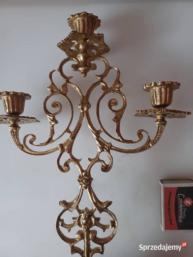 Piękny świecznik mosiężny Poznań sprzedam