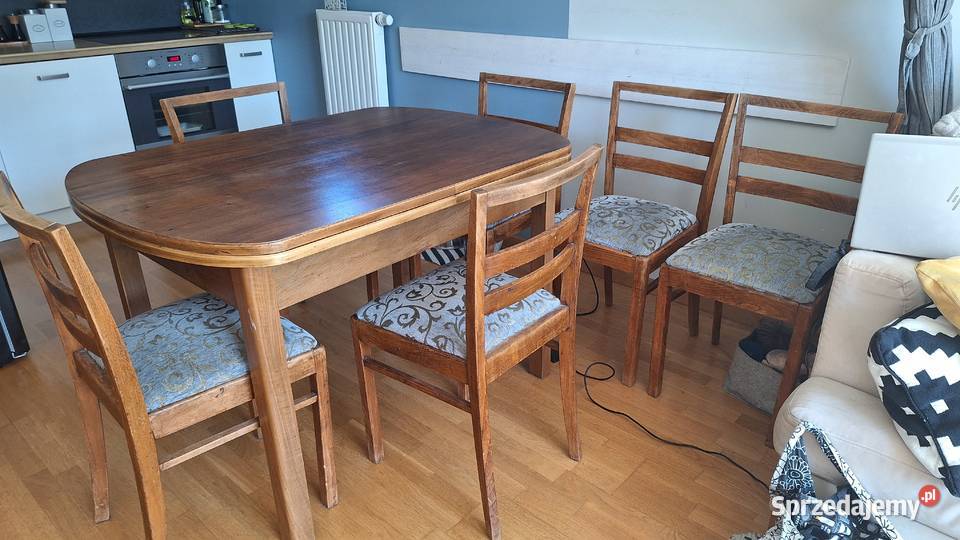 Stółart deco z 6 krzesmi Kraków