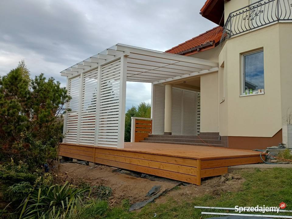 Taras drewniany zadaszenie tarasu altana pergola Biłgoraj