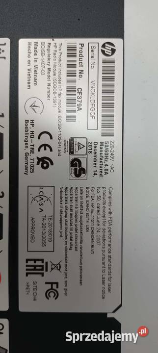 Drukarka 3 w 1 HP color LaserJet MFP M4777fdw sprzedam