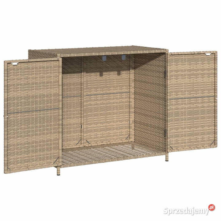 Szafka ogrodowa beżowa 83x45x76 polirattan Warszawa