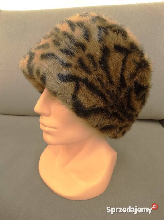 Czapka Futrzana Toczek Sztuczne Futro Camelowa w Łomża