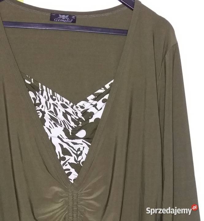 L46 Nienoszona bluzka z wstawką zgniła zieleń Gliwice