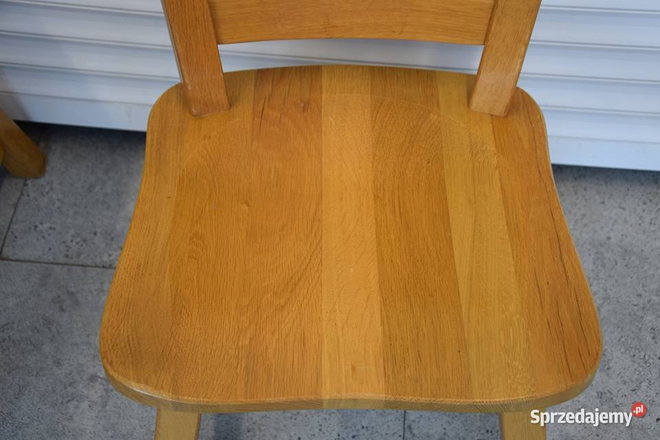 stół rozkładany i 4 krzesła komplet z drewna