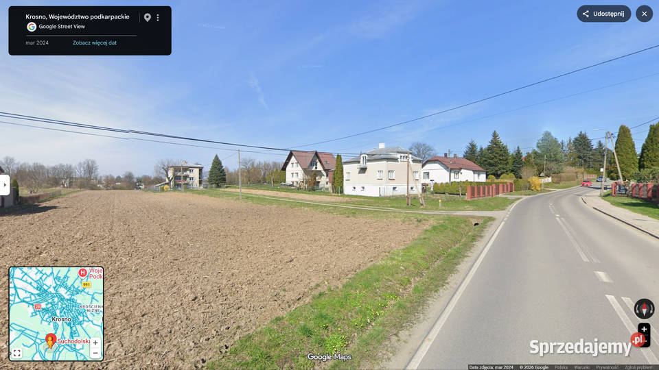 4 SZEROKIE działki budowlane KrosnoSuchodół 26m Krosno