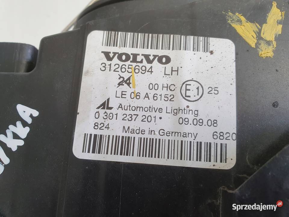 LAMPA LEWA Volvo S40 II V50 LIFT PRZEDNIA lewy osobowe Rudka