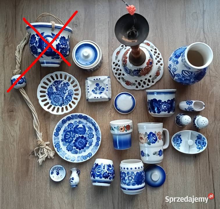 ZESTAW FAJANS WŁOCŁAWEK PRL Warszawa