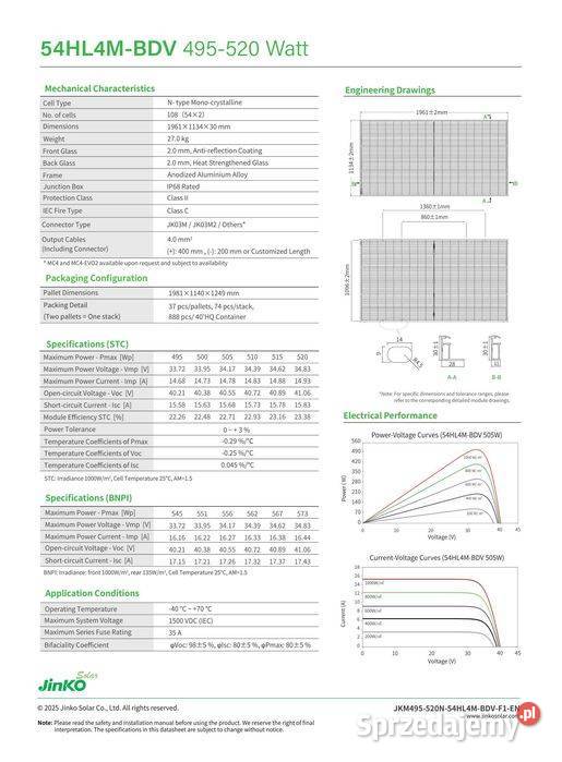 Panel fotowoltaiczny JINKO JKM510N54HL4MBDV 510