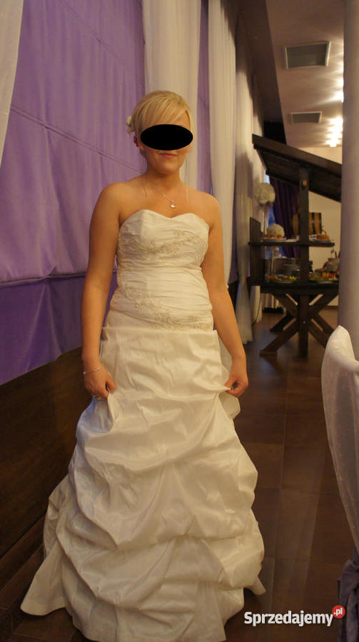 SUKNIA ŚLUBNA TAFTA INTELIGENTNA BOLERKO 38 M Moda i Styl mazowieckie Warszawa sprzedam
