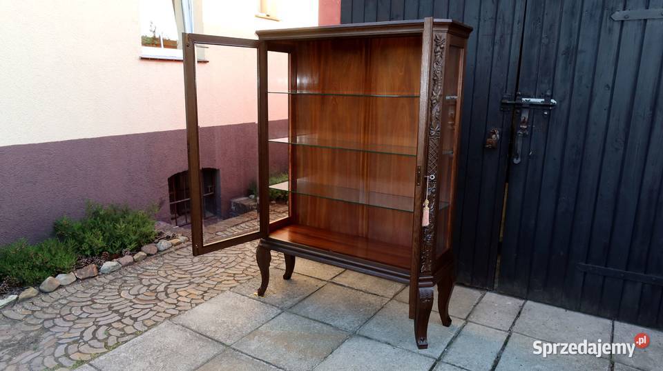 Salonowa Unikatowa Witryna Serwantka Dąb 1920 r Ziębice