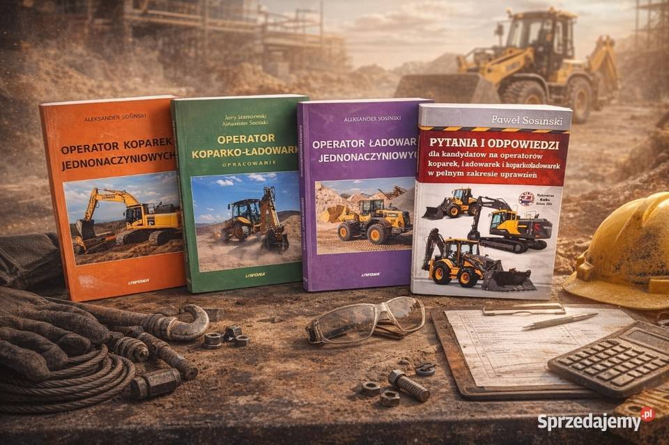 Zestaw książek operatorów maszyn budowlanych dolnośląskie Kamienna Góra