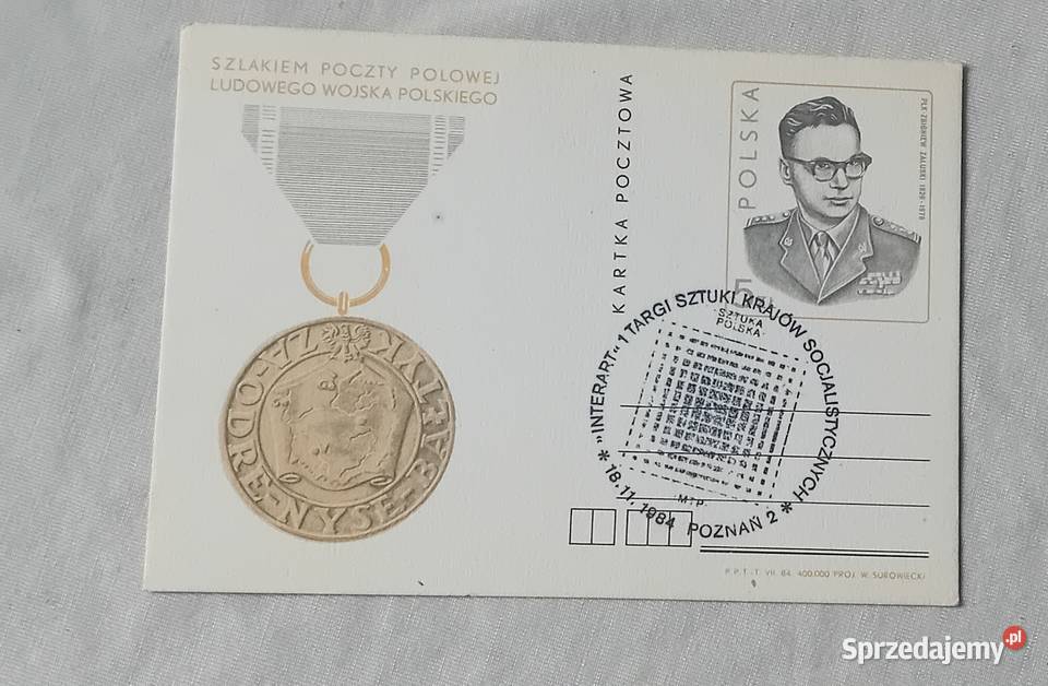 Pocztówka Szlakiem poczty polowej LWP Płk wielkopolskie Koźminek