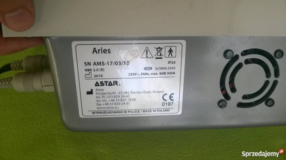 Aparat do elektroterapii Aries S wyposażenie