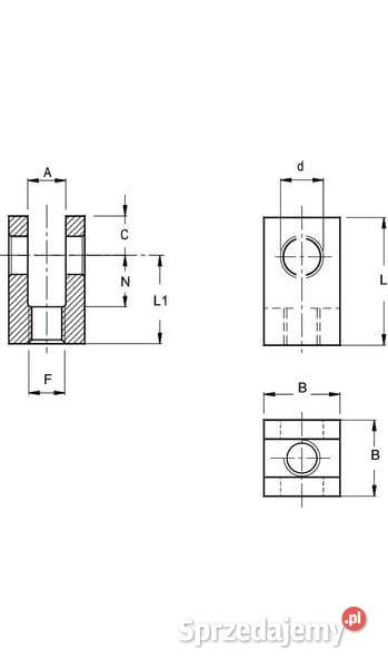 Głowica widełkowa 35 x 35 x 50 mm FS1710 Kamionna sprzedam