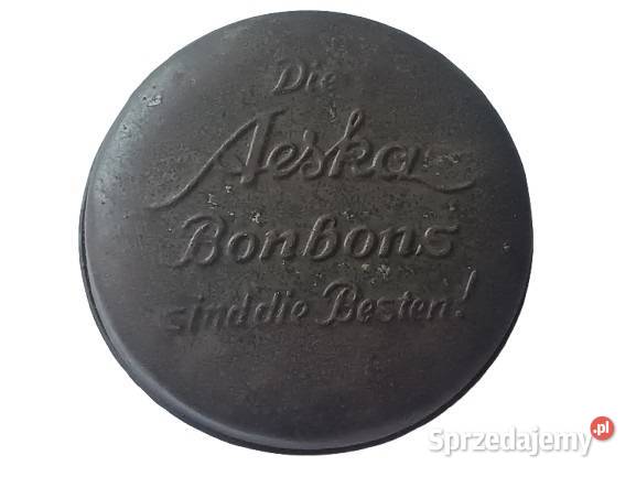 Stara puszka Aeska Bonbons metalowa Niemcy ok