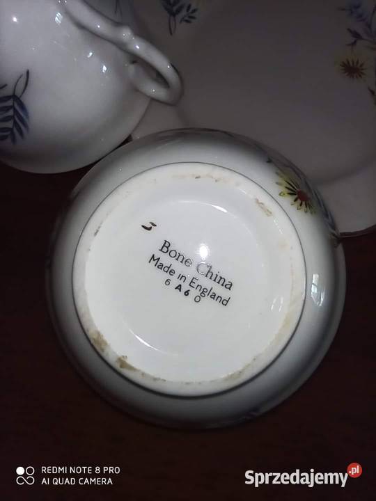 Filiżanka z talerzykiem deserowym Bone Chiny Gdańsk