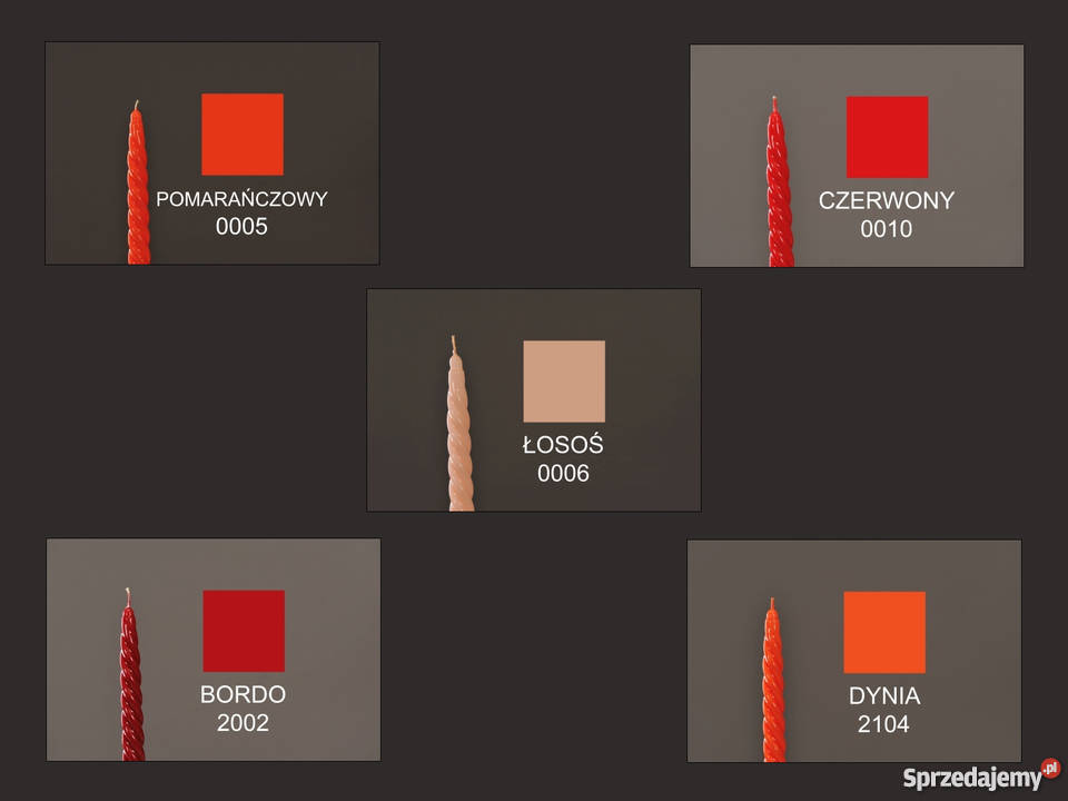 Świeczki świece KULKI 8 śr Barwione Lakier 399 odcienie różowego