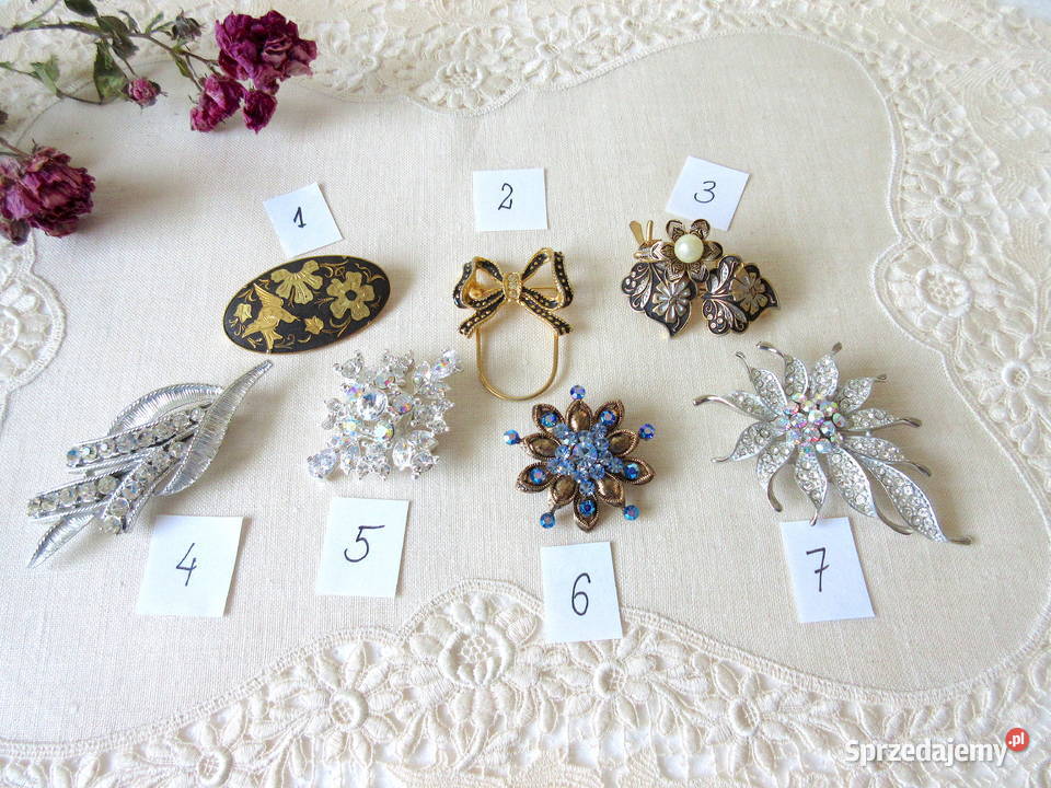 Stara biżuteria broszki lata 80 Straszydle