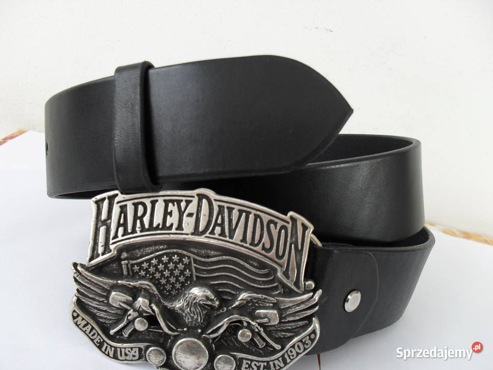 Pasek harley skóra skrzydła motor Davidson kujawsko-pomorskie Kcynia