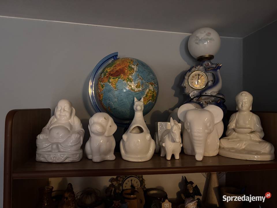 PRL Flakon wazon kolorowe szkło fajns porcelana podlaskie Kosianka-Boruty