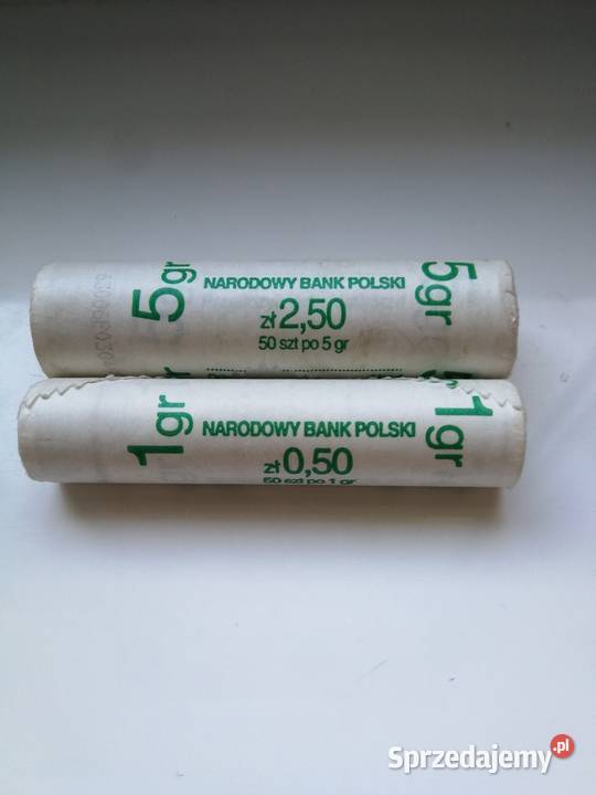 Polska rulon bankowy 5 gr 1991 zestaw wielkopolskie Poznań