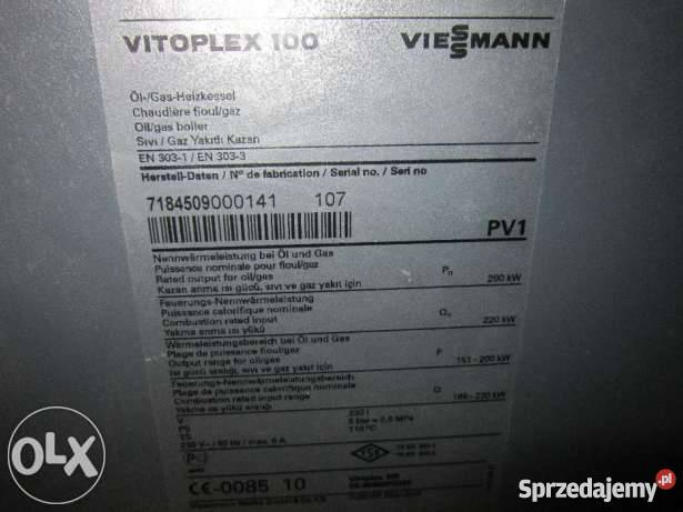 Kocioł olejowogazowy Vitoplex 100 Viessmann olej Piece i kominki Gorzów Wielkopolski sprzedam