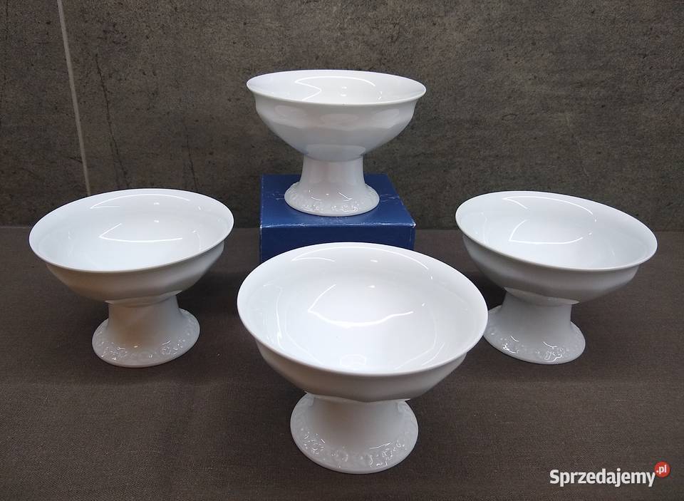 Pucharek na nodze Rosenthal Maria Biała Porcelana i szkło