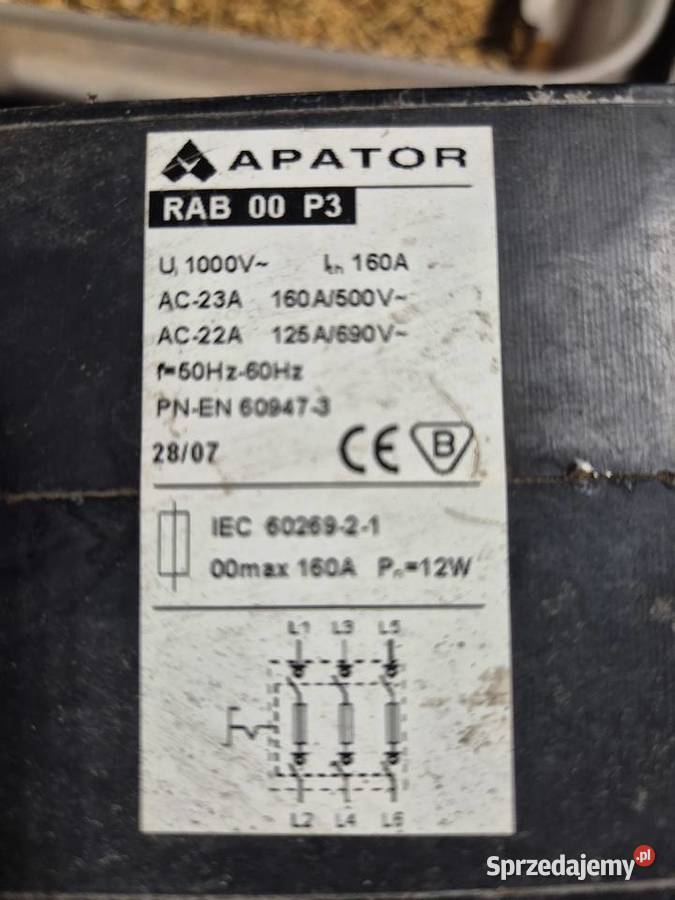 Rozłącznik izolacyjny Apator 100 A 160 A 400 A Wągrowiec