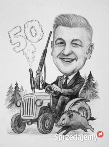 Karykatura Rysowana Ołówkiem śmieszny prezent ze mazowieckie Warszawa sprzedam