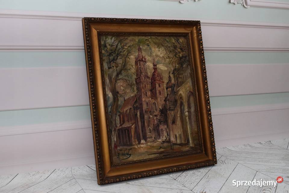 J Fałat Kościół Mariacki Widok Kraków Polski