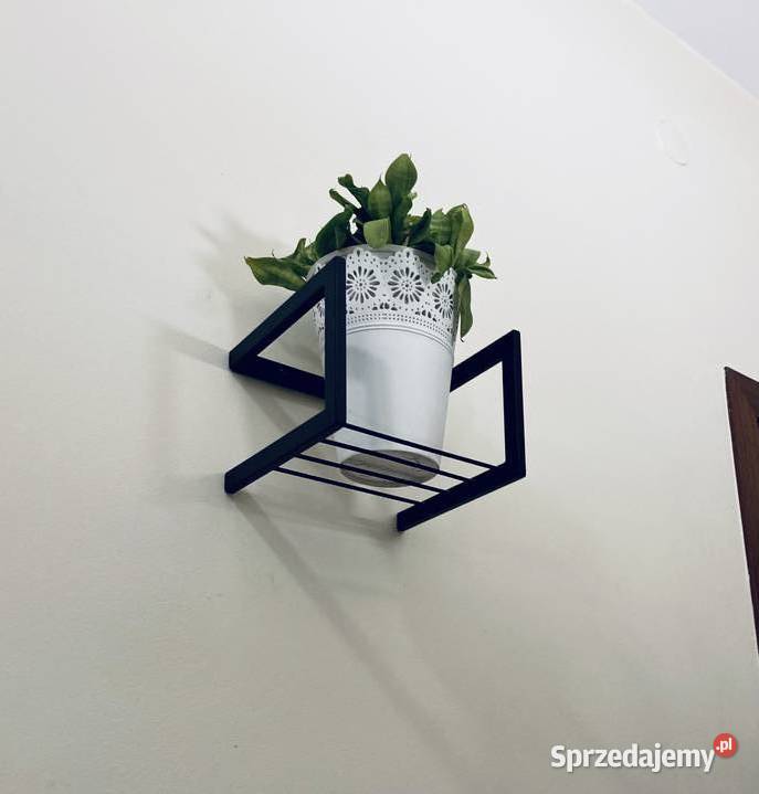 Kwietnik ścienny loft czarny handmade Warszawa