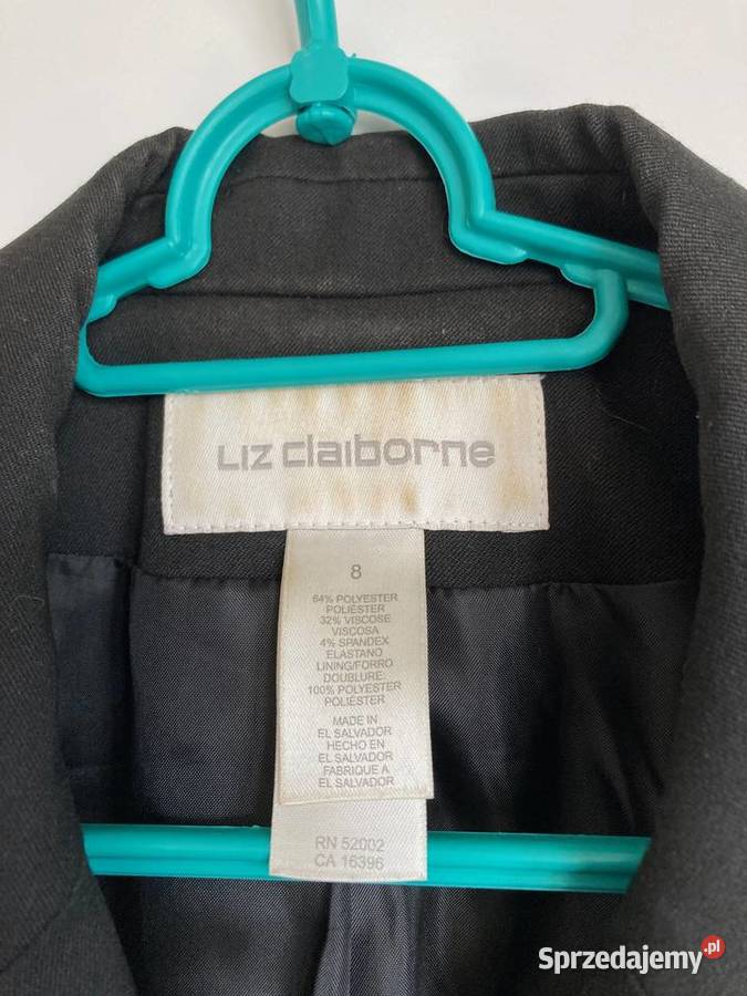 Czarny żakiet marynarka Liz Claiborne USA Nisko