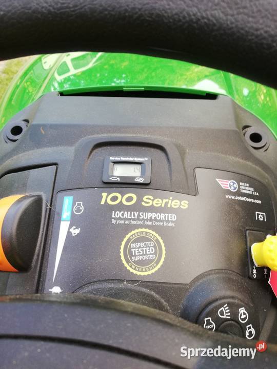 Traktorek kosiarka z koszem John Deere Łosie