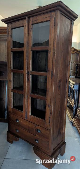 Piękna bibliotekawitryna kolonialna sklep Meble śląskie sprzedam