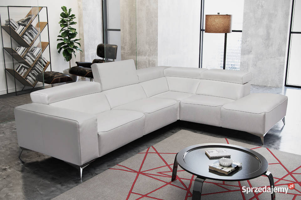 Narożnik Skórzany Metalowe Wysokie Nogi Toruń