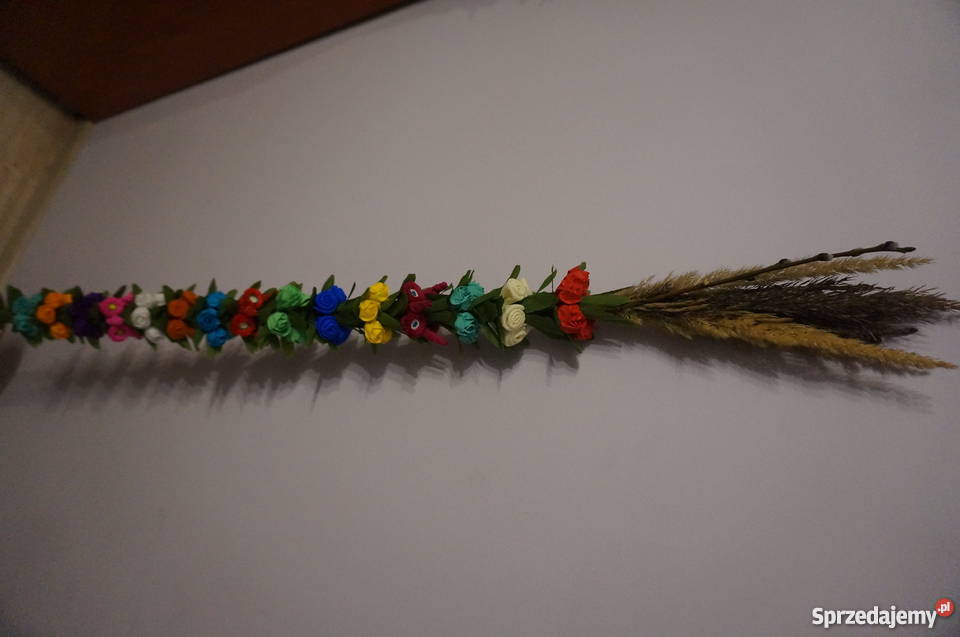 Palma wielkanocna palmy wielkanocne z bibuły wielokolorowy Dekoracje i ozdoby Libiszów-Kolonia