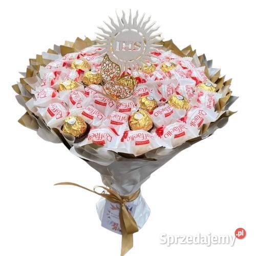 Bukiet ze slodyczy Raffaello i Ferrero Prezent