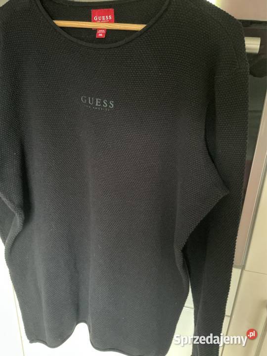 Sweter Czarny Męski GUESS XXL 3XL Nowa Sól
