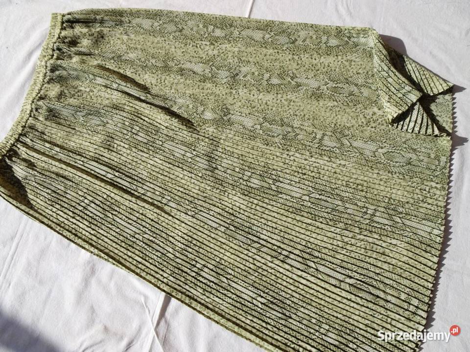 Spódnica plisowana wężowa khaki długa 42 44 Nowy Sącz sprzedam