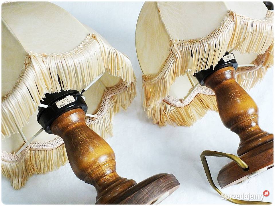 Stare Lampki Nocne Retro z prawdziwej cienkiej