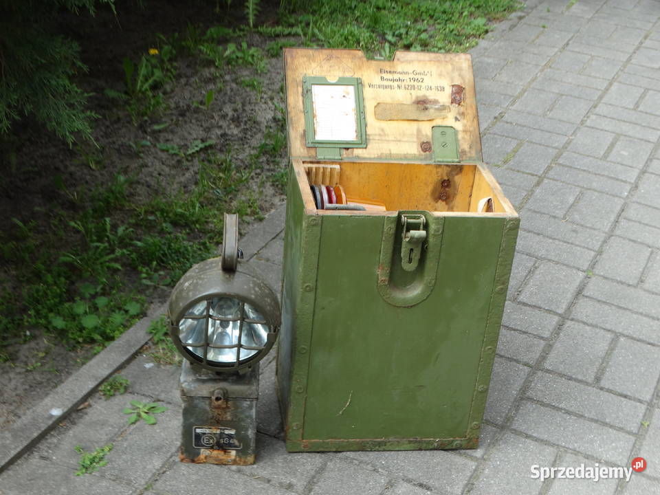 UNIKAT Lampa Wojskowa Eisemann KEB 1301 1962 Militaria Biłgoraj