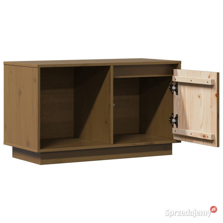 Szafka pod TV miodowy brąz 74x35x44 lite drewno RTV Warszawa